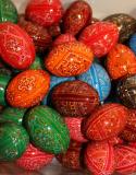 50 UKRAINIAN HAND PAINTED WOODEN EASTER EGGS,WHOLESALE 50 all different wooden hand made,hand painted Ukrainian Pysanky Easter Eggs